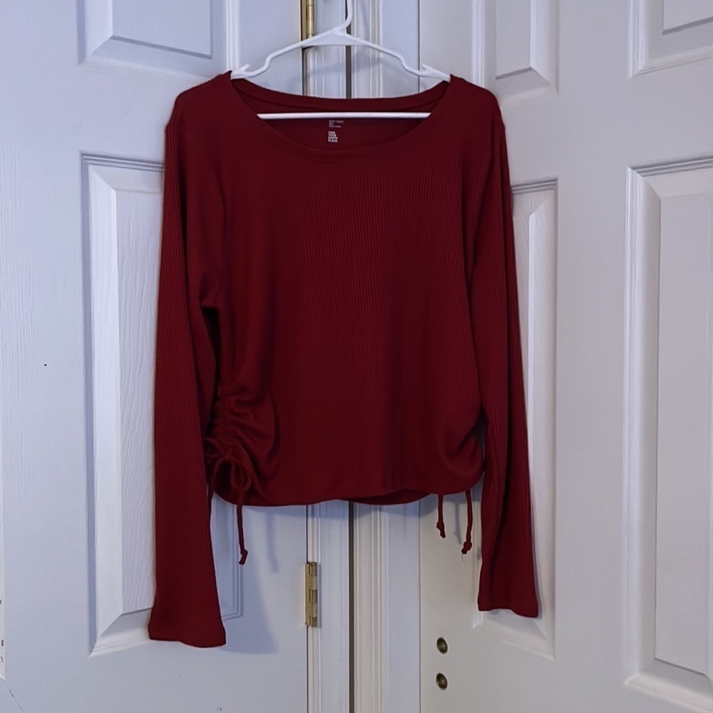 Juniors Gilly Hicks sweater shirt long sleeve side ties - Size XXL